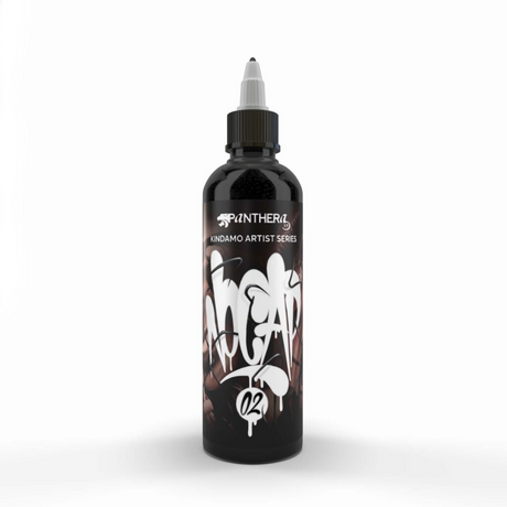 Panthera X Kindamo No Cap 02 Tattoopigment 150ml — Flasche auf weißem Hintergrund