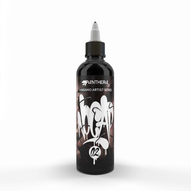 Panthera X Kindamo No Cap 02 Tattoopigment 150ml — Flasche auf weißem Hintergrund
