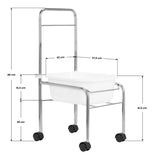Pedicure tray on wheels, chrome - BVShop
