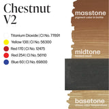 Perma Blend LUXE Chestnut V2 REACH-compliant eyebrow pigment packaging