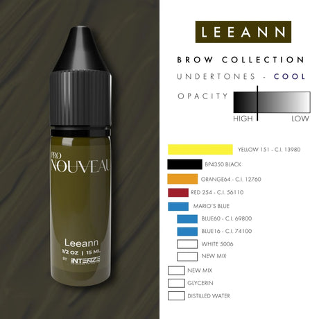 Pro Nouveau Brow Pigments by Intenze Leean 15ml - BVShop