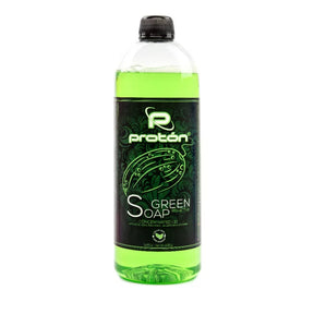 Proton Concentrated Soap 1000ml bottle with label, showcasing a clear liquid cleaning product for household use.