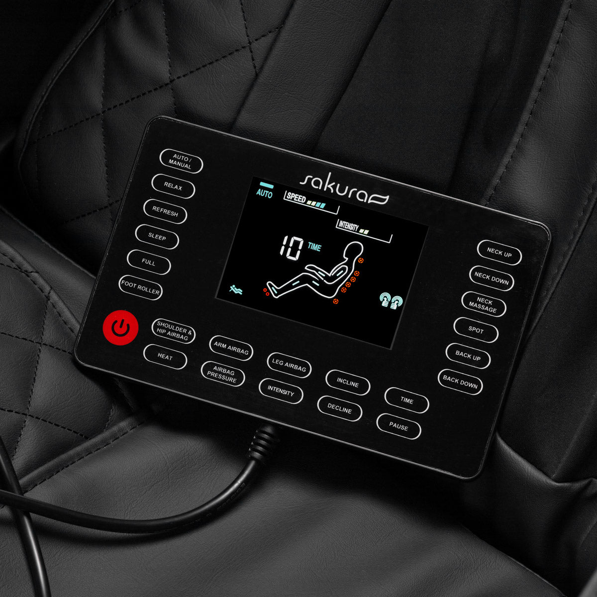 Sakura massage chair Standard 801 black and red - BVShop