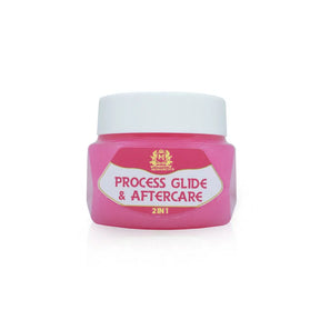 Skin Monarch 2 in 1 Process Glide and Aftercare lotion in 150g jar, showing the product container and label.