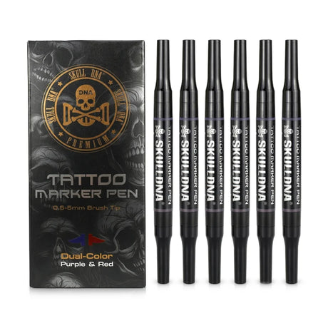 Skull DNA Dual-Ended Skin Marker Red/Blue - BVShop