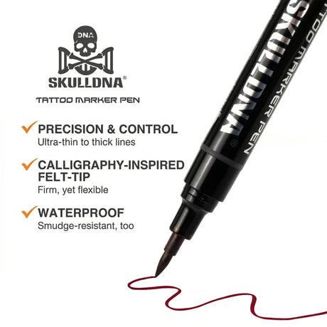 Skull DNA Dual-Ended Skin Marker Red/Blue - BVShop