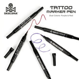 Skull DNA Dual-Ended Skin Marker Red/Blue - BVShop
