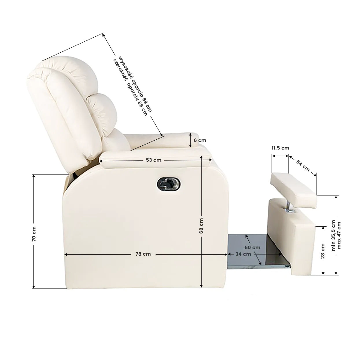 Spa chair for pedicure hilton cream - BVShop