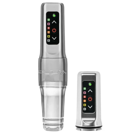 Spektra Flux Mini Silber mit Power Bolt Tattoo- & PMU-Maschine