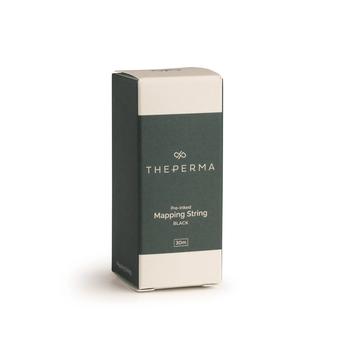 The Perma Mapping String Bottle in black, red, and white with a cylindrical shape and colorful printed design.