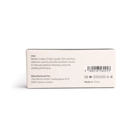 Set of 25 The Perma Microblading Blades 3R for precise eyebrow microblading and semi-permanent tattooing procedures.
