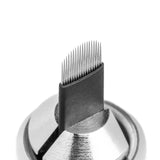 Set of 50 The Perma Microblading Blades U18 0.18mm for precise eyebrow microblading and detailing.