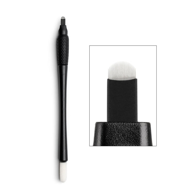 Set of 10 The Perma Microblading Disposable Tools U24 0.16mm for precise eyebrow microblading procedures