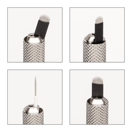 The Perma Microblading Holder by The Perma, a sleek tool for organizing microblading pigment pots and tools.