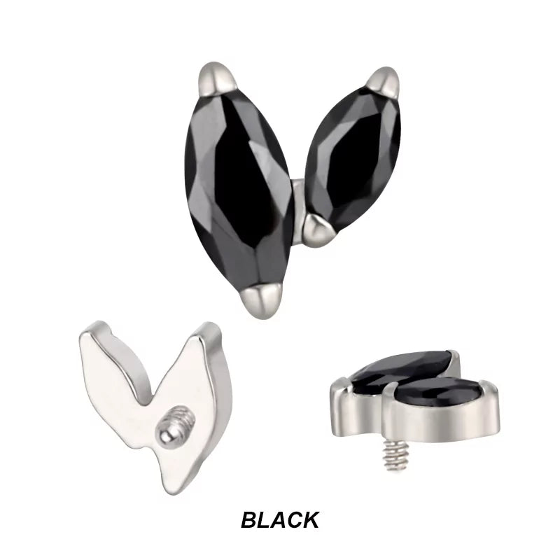 Titan-Piercing-Spitzen mit Zirkon