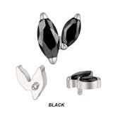 Titan-Piercing-Spitzen mit Zirkon