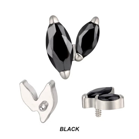 Titan-Piercing-Spitzen mit Zirkon