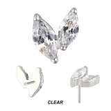 Titan-Piercing-Spitzen mit Zirkon