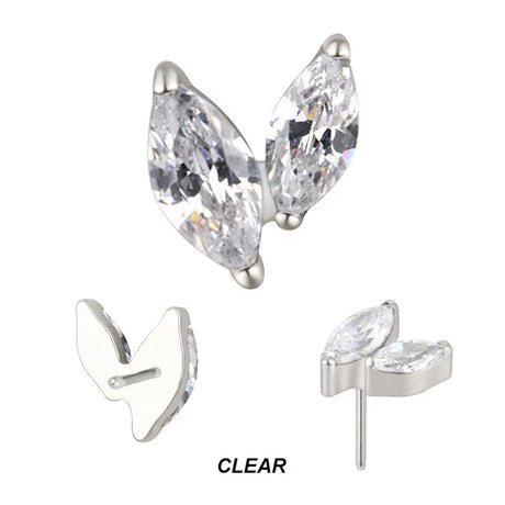 Titan-Piercing-Spitzen mit Zirkon