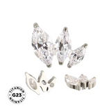 Titanring mit Marquise-Anordnung