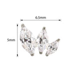 Titanring mit Marquise-Anordnung