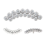 Titanring mit gebogener Linienfassung