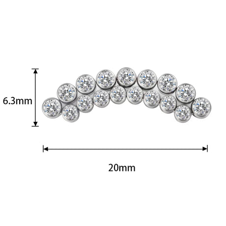 Titanring mit gebogener Linienfassung