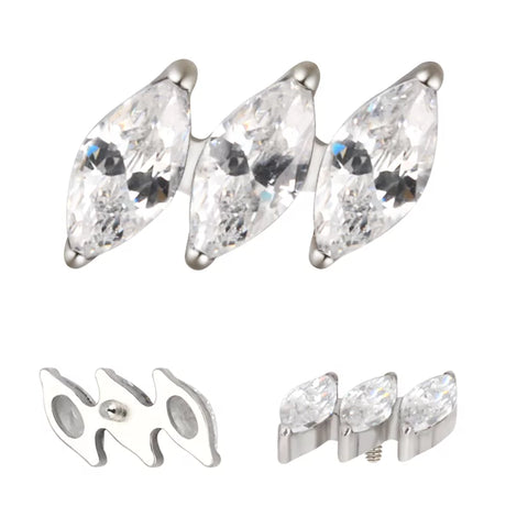 Titanring Diagonal Marquise