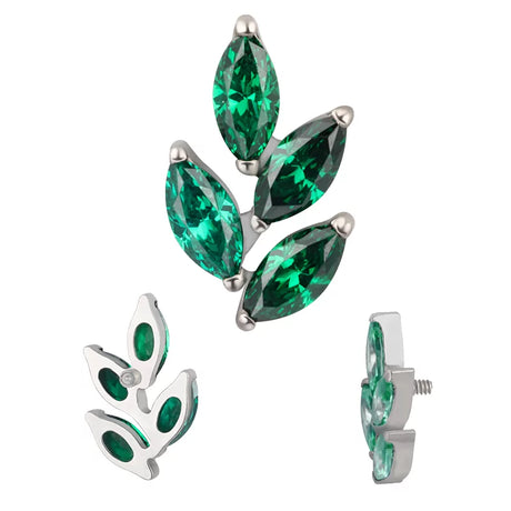 Titanring in Blattform