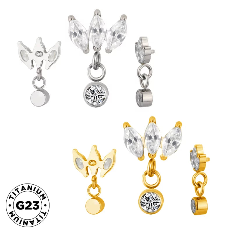 Titanring Marquise Fassung