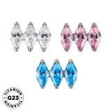 Titanring Parallel Marquise