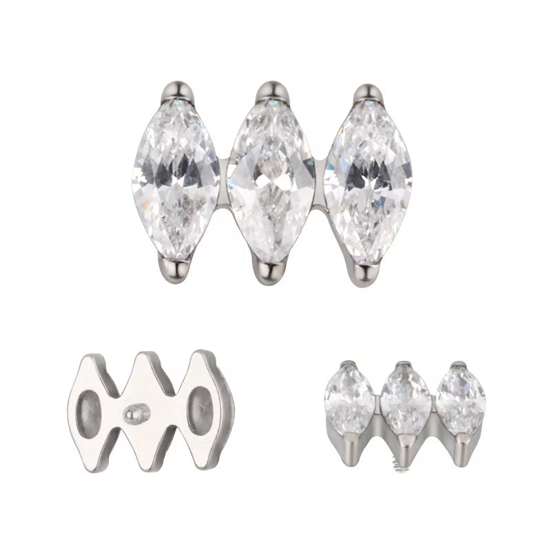 Titanring Parallel Marquise