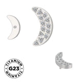 Titanring mit Pavé-Mondstein