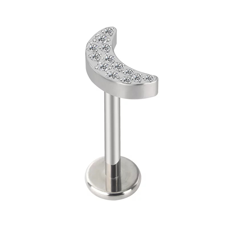 Titanring mit Pavé-Mondstein