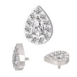 Titanring mit Pavé-Birnenschliff