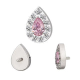 Titanring mit Pavé-Birnenschliff