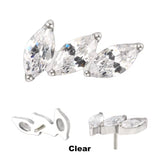 Titanring-Spitzen 3-Zinken Gebogener Fächer