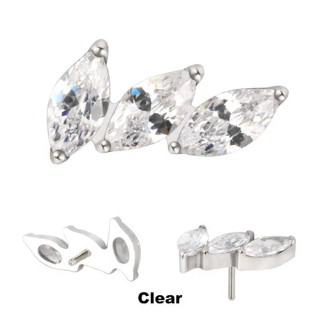 Titanring-Spitzen 3-Zinken Gebogener Fächer