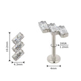Titanring-Spitzen 3 Rechteckige Fassung