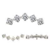 Titanring-Spitzen 5 Krappen Zirkonia-Fassung