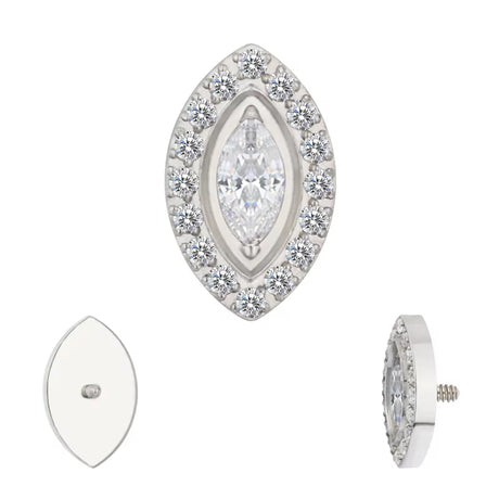 Titanring-Spitzen mit Marquise-Fassung