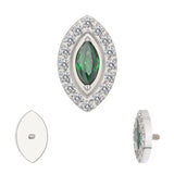 Titanring-Spitzen mit Marquise-Fassung