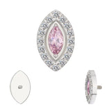 Titanring-Spitzen mit Marquise-Fassung