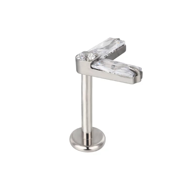 Titanring Zwillings-Rechteckform