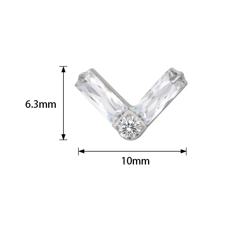 Titanring Zwillings-Rechteckform
