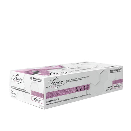 UNIGLOVES Fancy Nitrile Gloves Rose 100pcs XS/S/M - BVShop