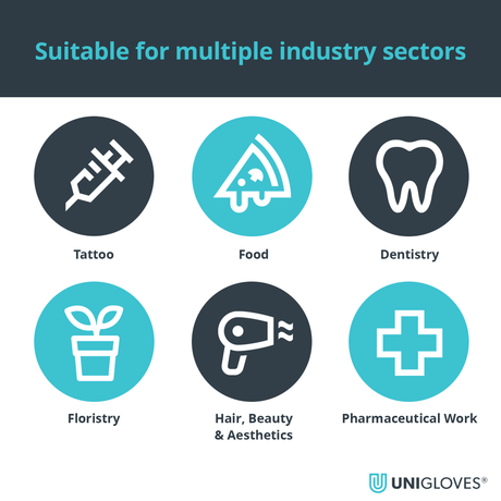 UNIGLOVES Fancy Nitrile Gloves Rose 100pcs XS/S/M - BVShop