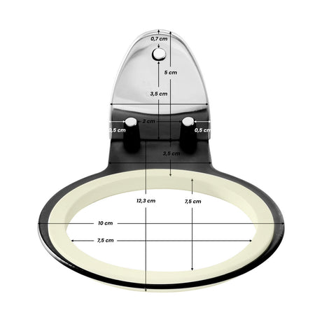 Wall holder for hair dryer Q96 black - BVShop