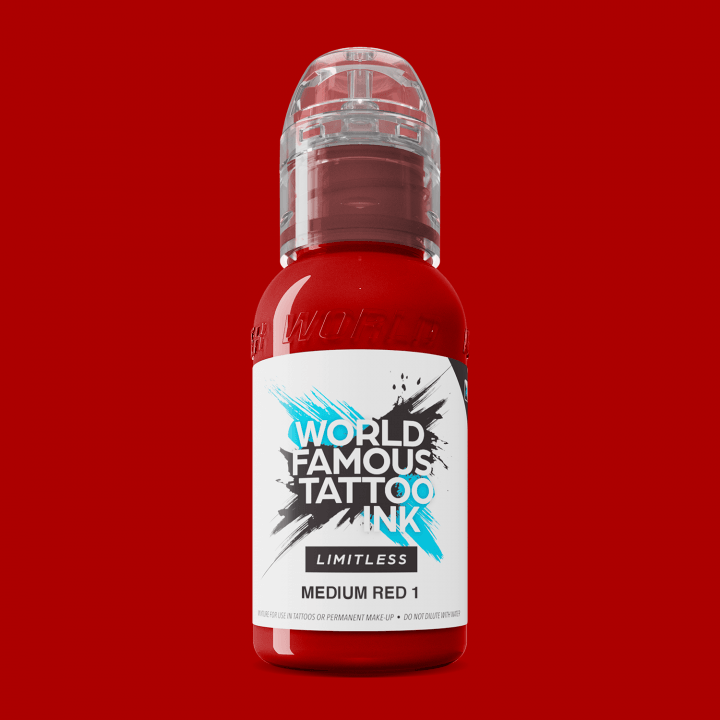 Weltberühmte Limitless Tattoo-Tinte Medium Red 1, 30 ml
