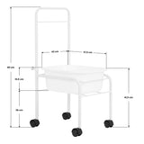 White pedicure tray on wheels - BVShop